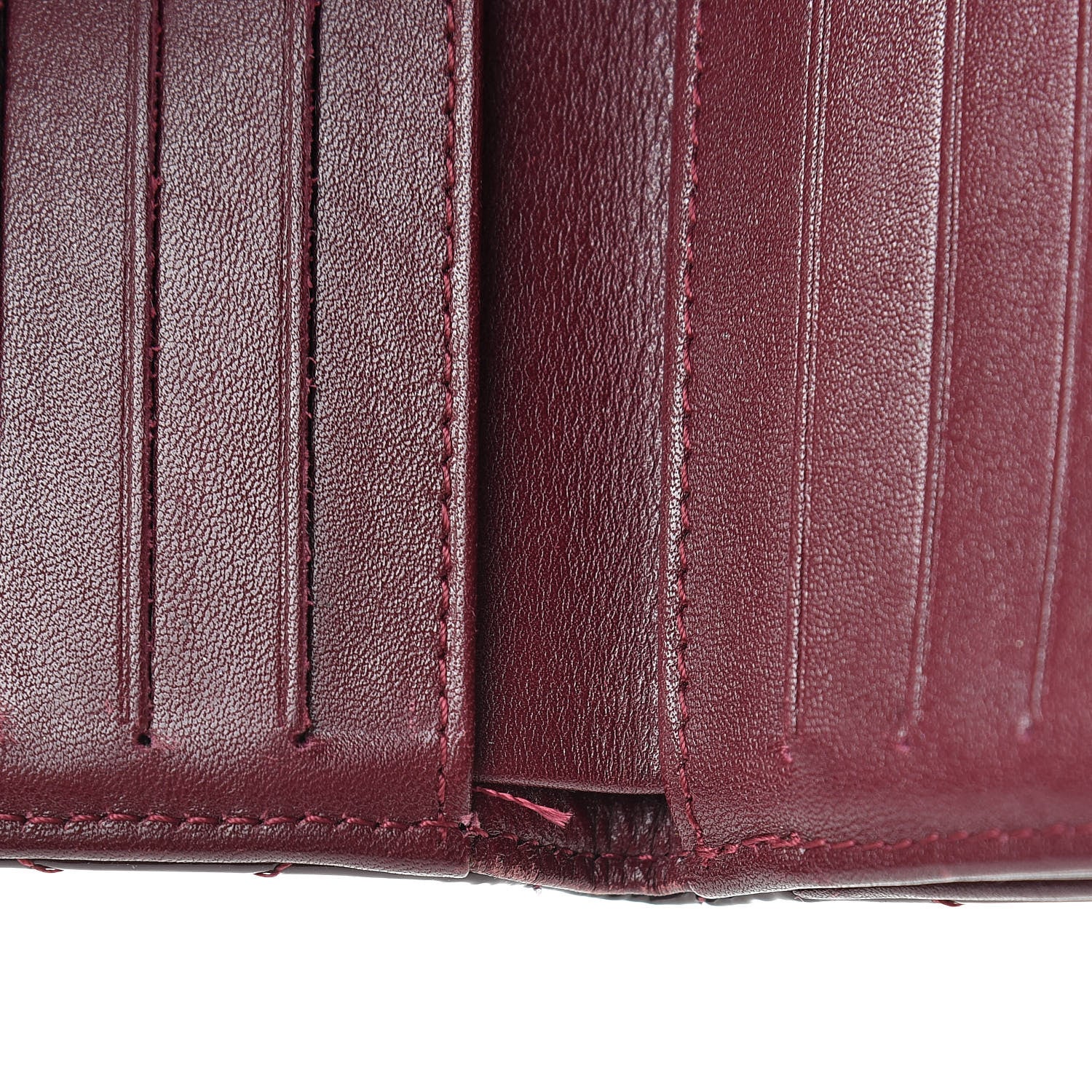 Chanel Patent Quilted Compact French Flap Wallet Dark Red 11 of 11
