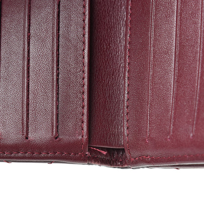 Chanel Patent Quilted Compact French Flap Wallet Dark Red 11 of 11