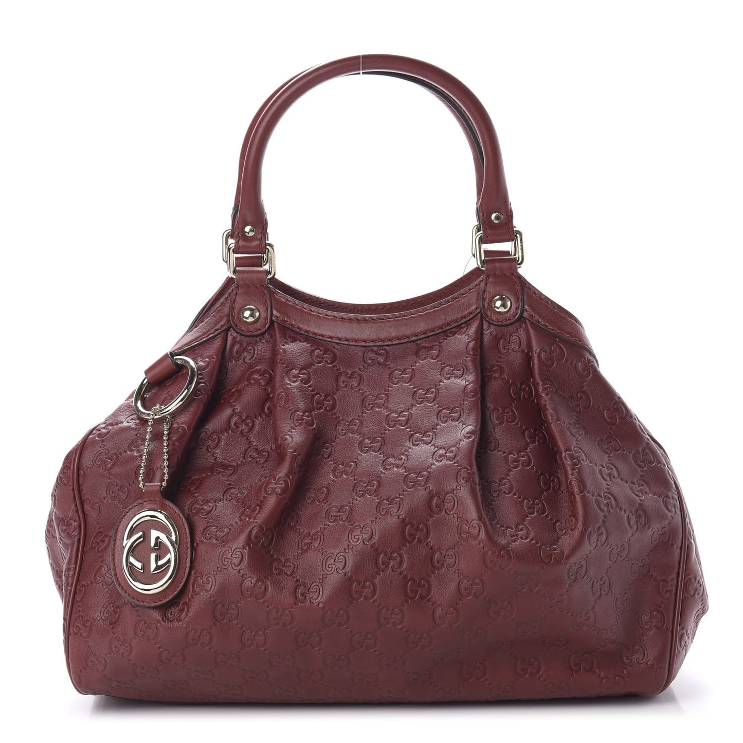 Guccissima Medium Sukey Tote Cherry
