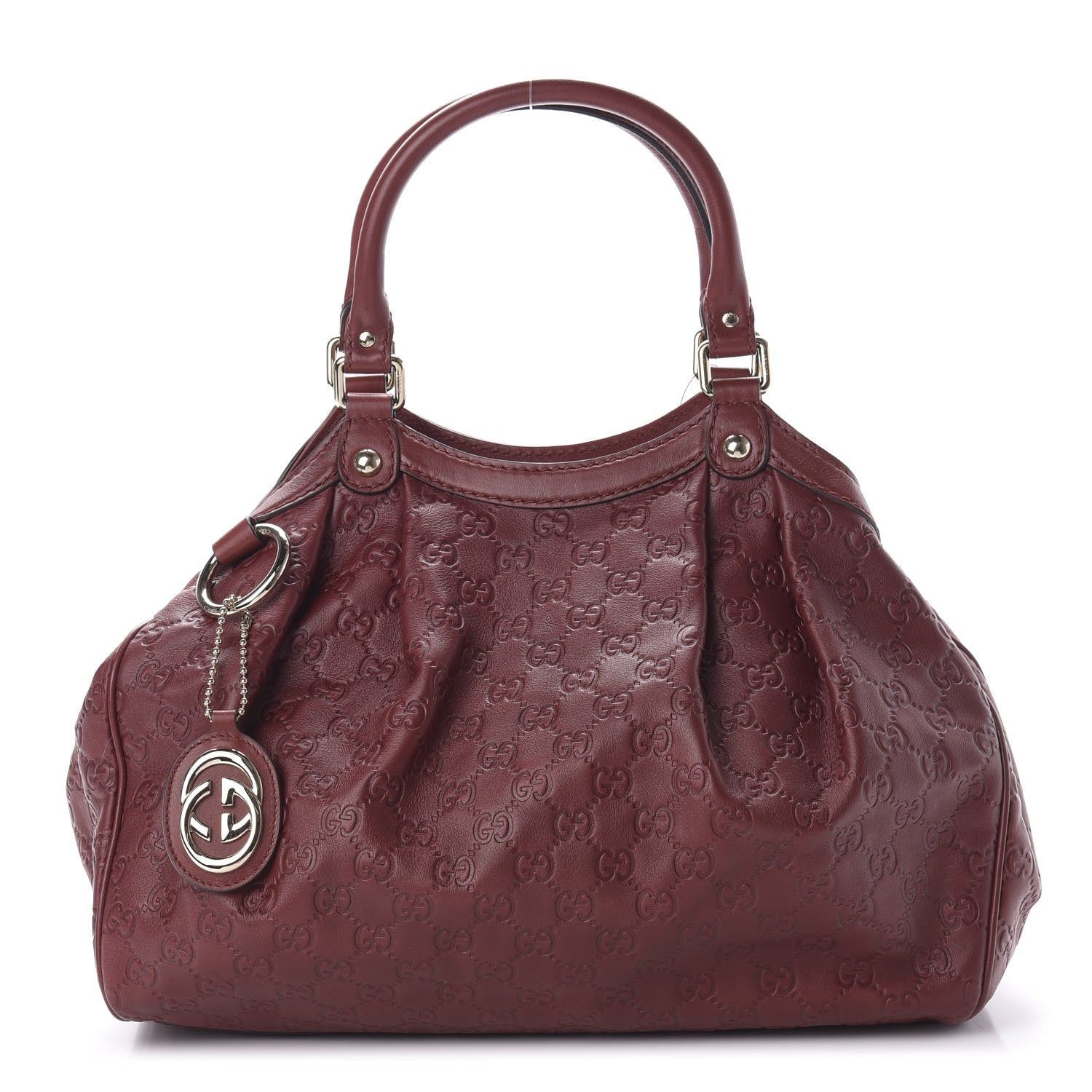 Gucci Guccissima Medium Sukey Tote Cherry 1 of 10