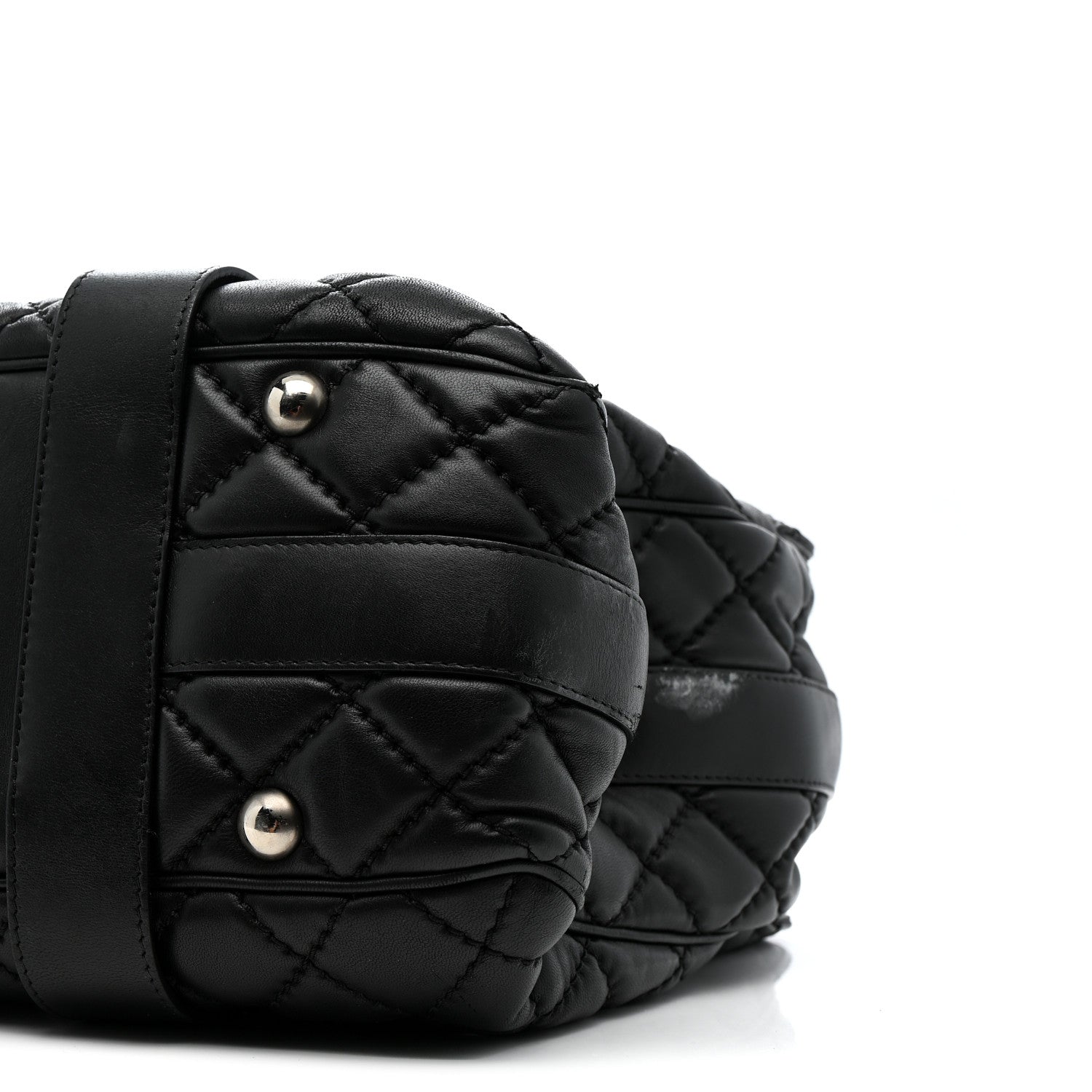 Chanel Lambskin Quilted Easy Carry Shopping Tote Black 14 of 17
