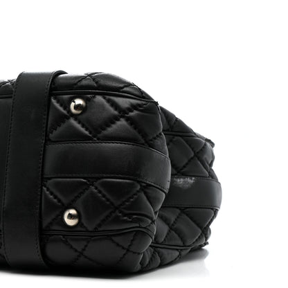 Chanel Lambskin Quilted Easy Carry Shopping Tote Black 14 of 17