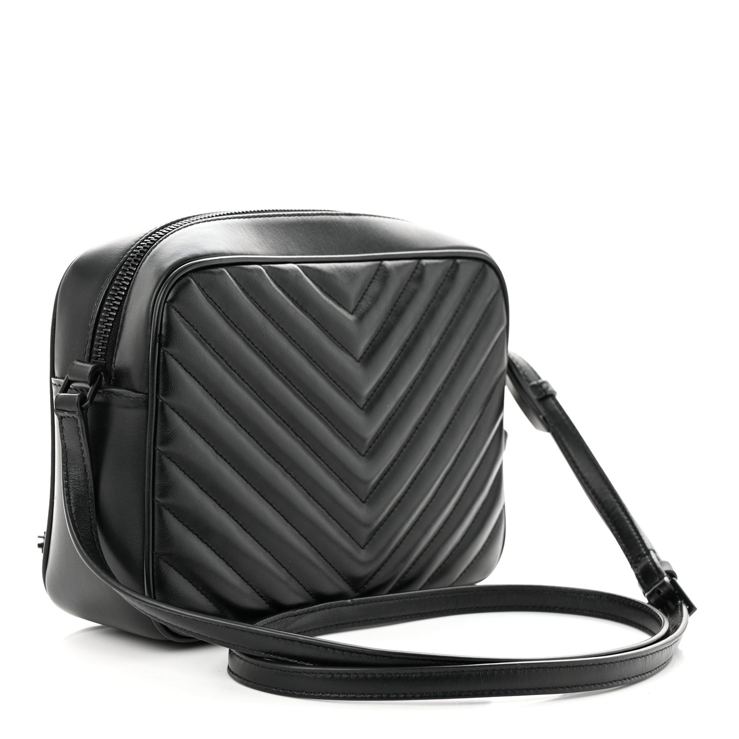 Calfskin Matelasse Monogram Monochrome Lou Camera Bag Black