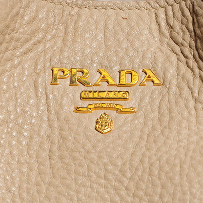 Prada Vitello Daino Side Pocket Hobo Sabbia 7 of 11