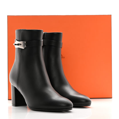 Hermes Calfskin Saint Germain Ankle Boots 37 Black 9 of 9