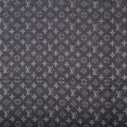 Louis Vuitton Wool Silk Monogram Denim Shawl Blue 1 of 5