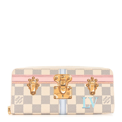 Louis Vuitton Damier Azur Summer Trunks Clemence Wallet 1 of 6