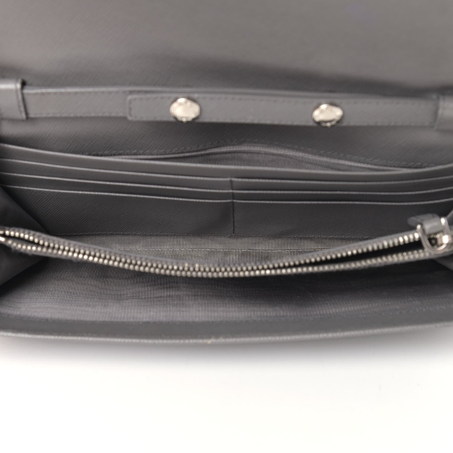 Prada Saffiano Metal Oro Chain Wallet Marmo 5 of 13
