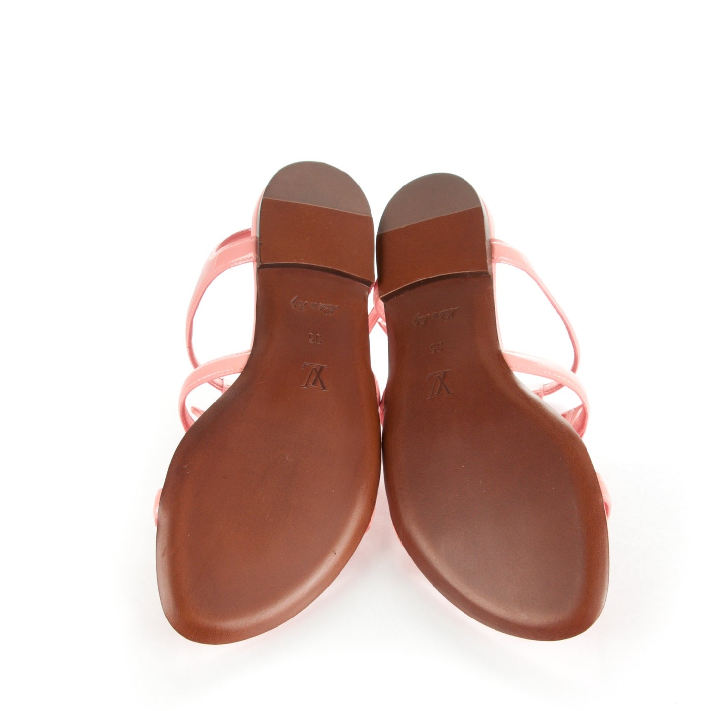 Patent Paradiso Flat Sandals 35 Pink