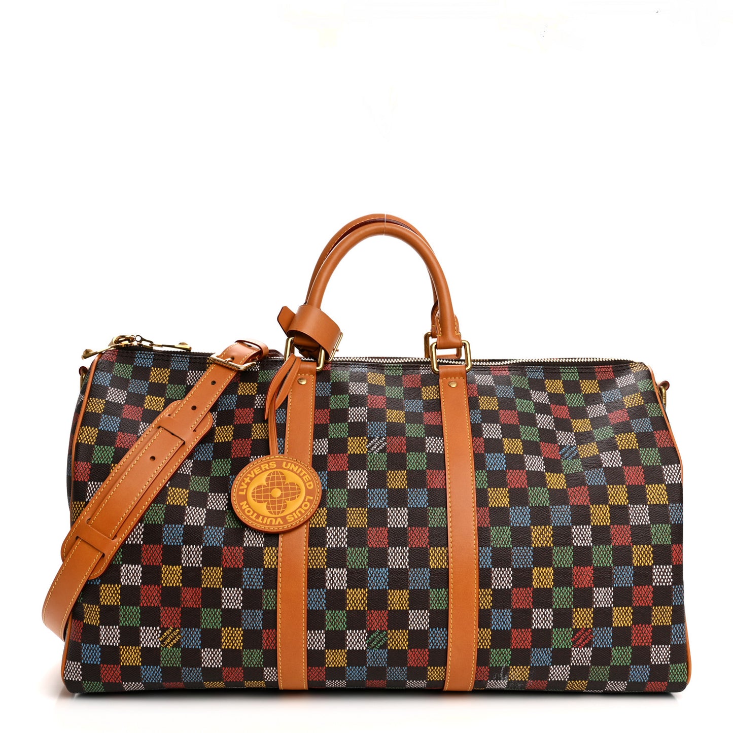 LV Vers Damier Ebene Keepall Bandouliere 50