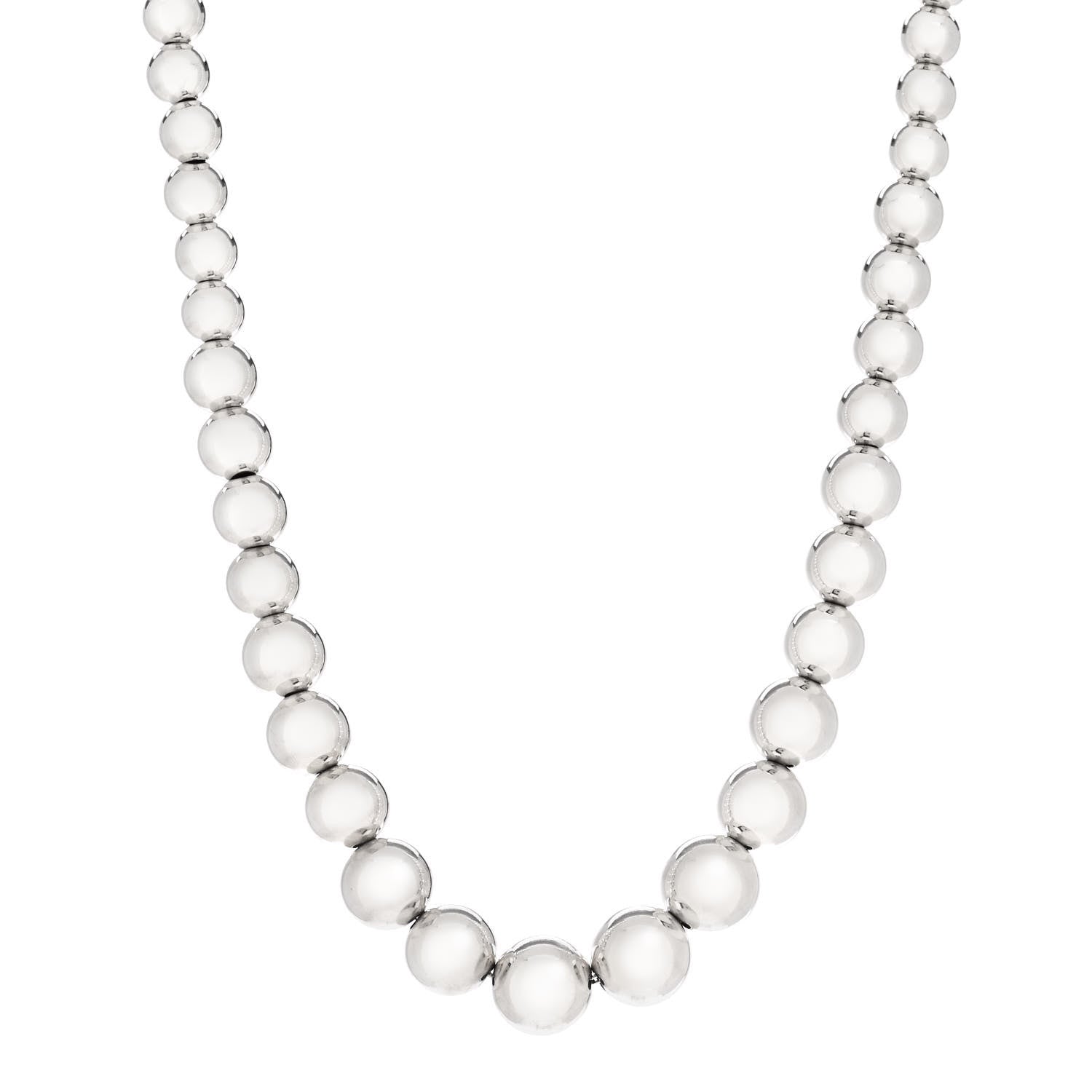 Tiffany Sterling Silver HardWear Graduated Ball Necklace 1 of 5