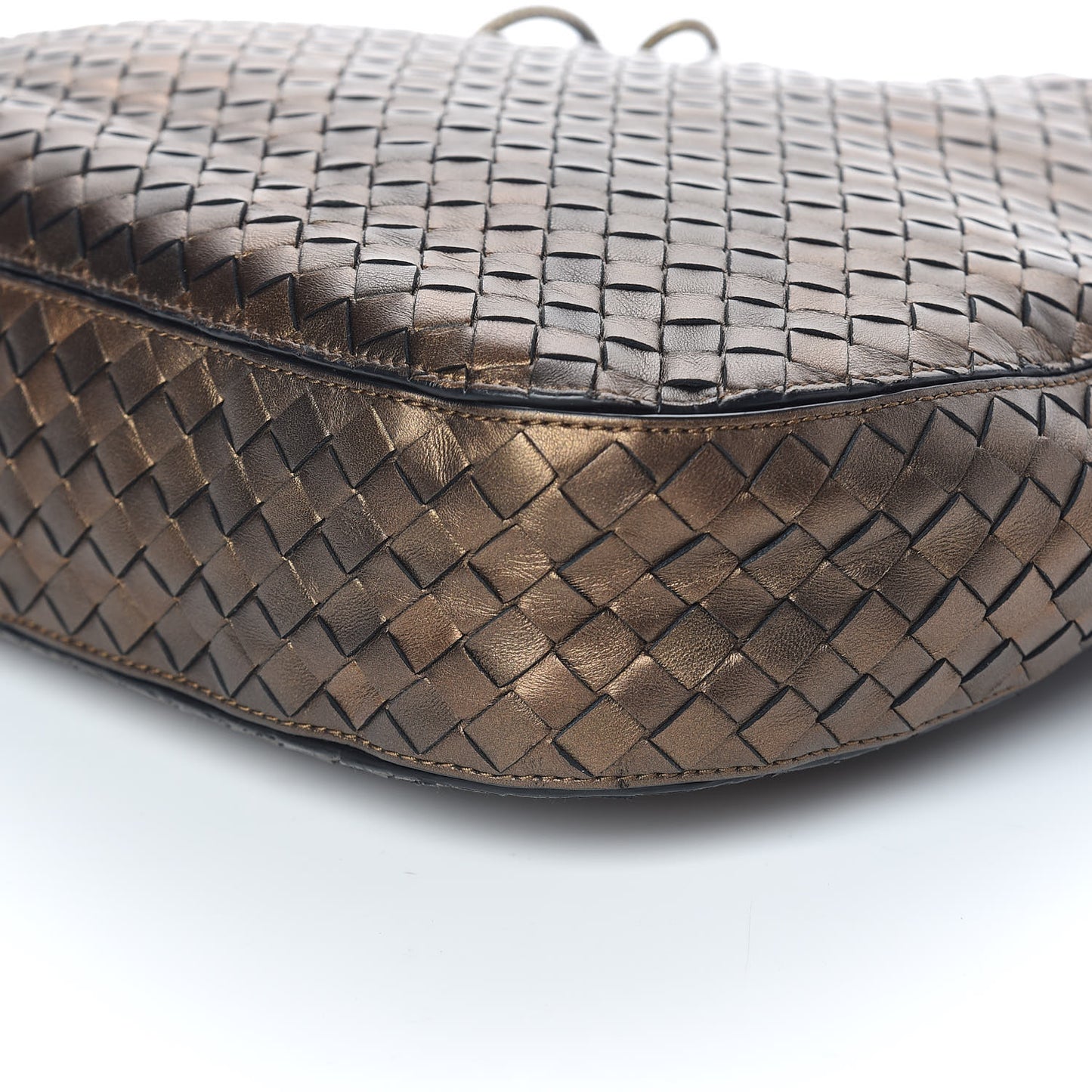 Nappa Intrecciato Small Loop Dark Bronze