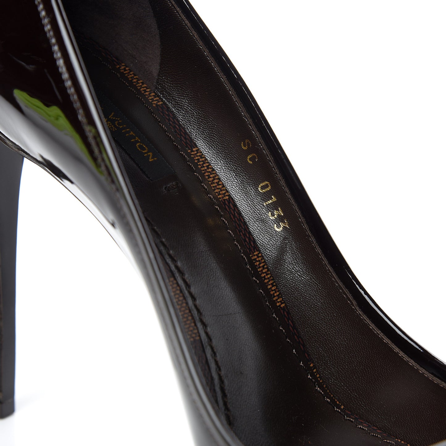 Patent Damier Ebene Valentine Pumps 39.5 Black