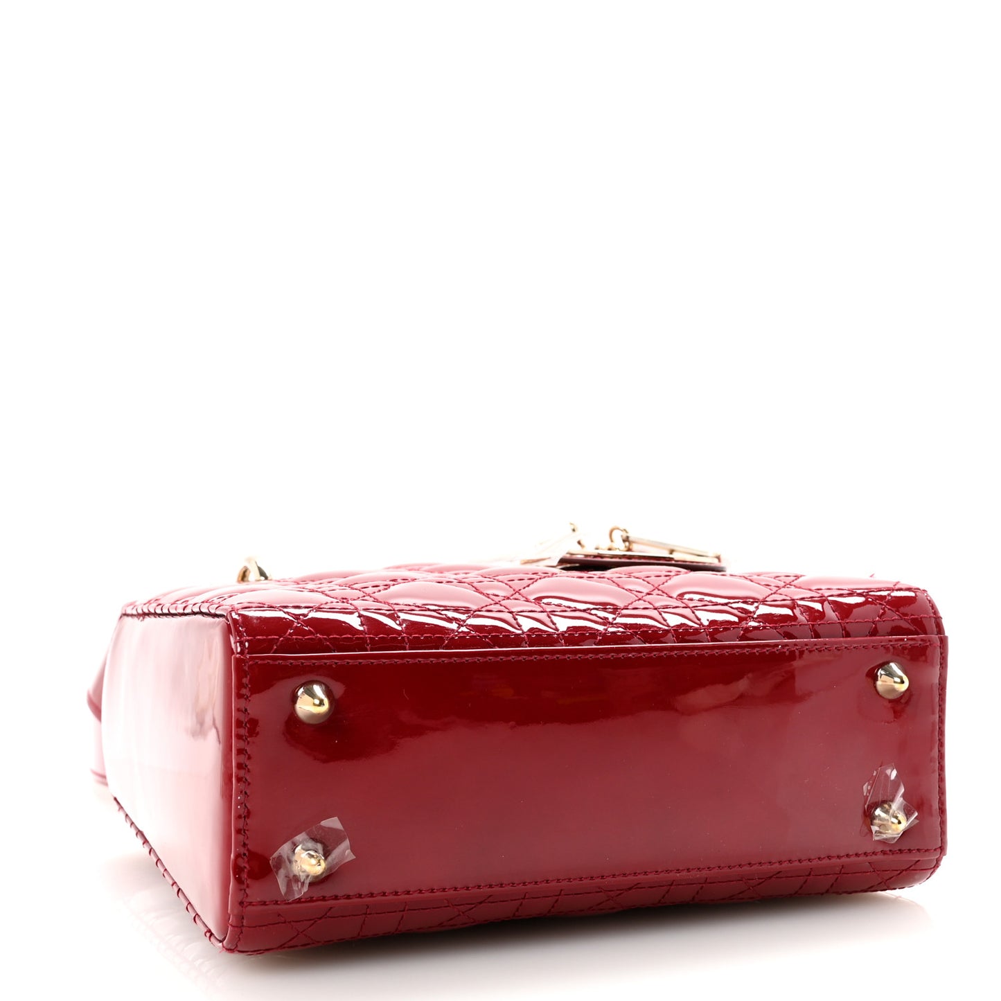 Patent Cannage Small My ABCDior Lady Dior Cherry Red