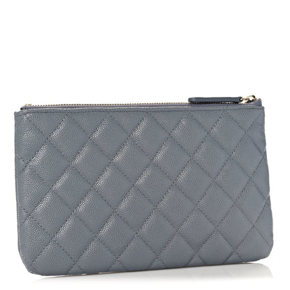 Chanel Caviar Quilted Cosmetic Case Grey 3 of 10