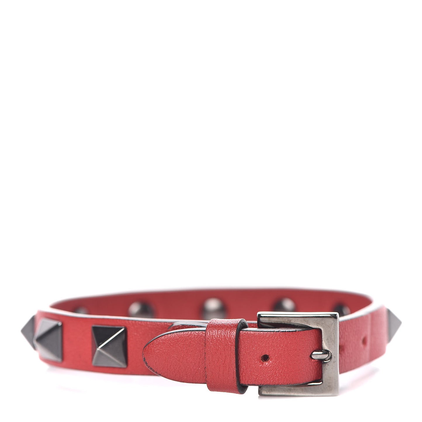 Vitello Rockstud Bracelet Red