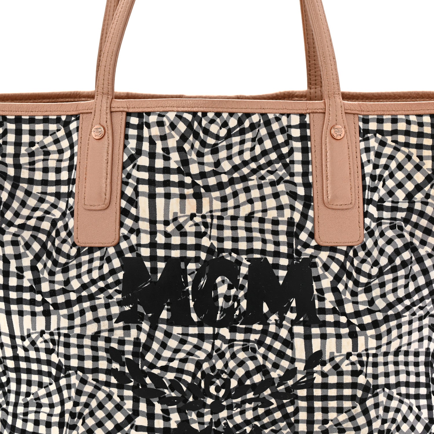 MCM Metallic Visetos Medium Liz Reversible Shopper Tote Champagne Gold 11 of 18