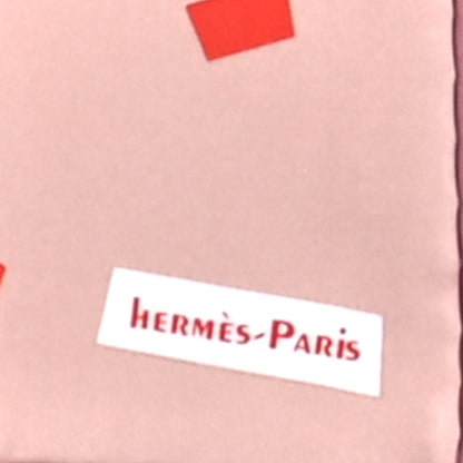 Hermes Silk Gavroche Just Married Scarf 45 Rose Pale Vieux Rose Jaune 3 of 3