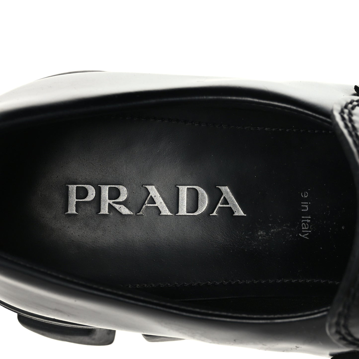 Spazzolato Rois Metal Triangle Logo Mens Monolith 60mm Loafers 8 Black