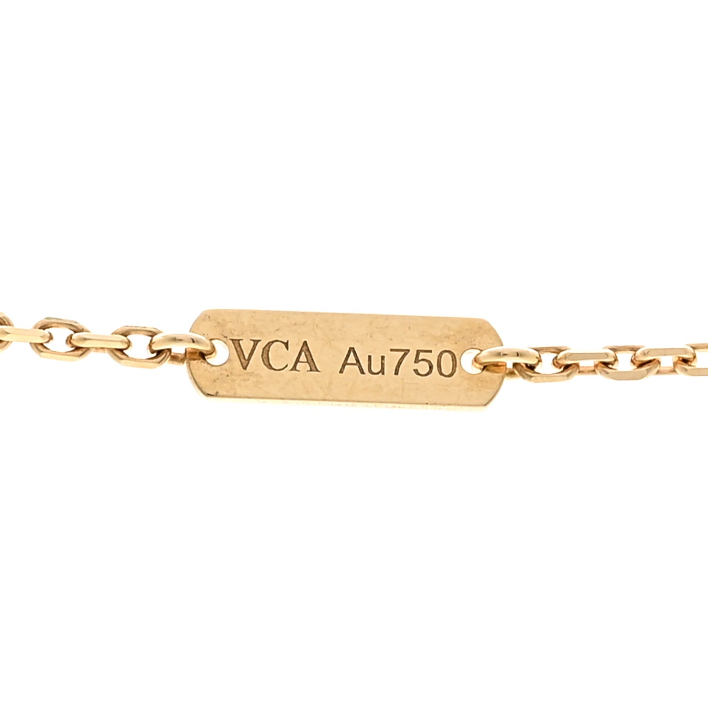 18K Yellow Gold Carnelian Vintage Alhambra Pendant Necklace