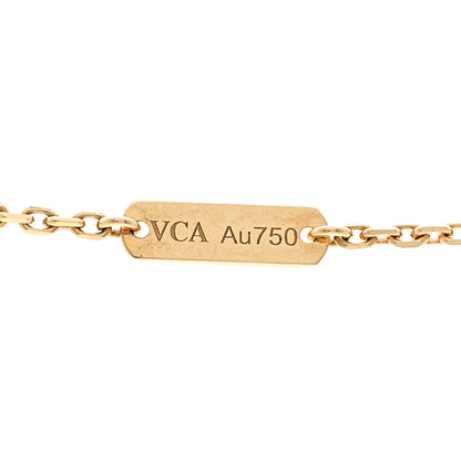 Van Cleef & Arpels 18K Yellow Gold Carnelian Vintage Alhambra Pendant Necklace 5 of 6