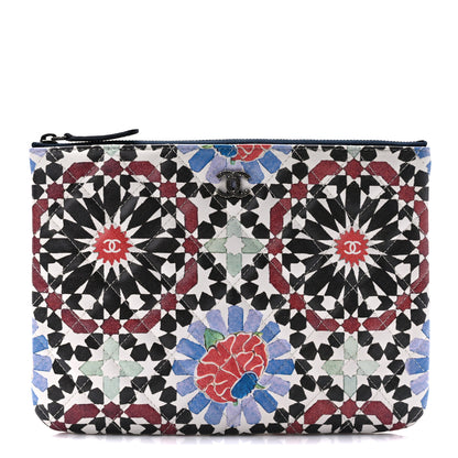Chanel Glazed Lambskin Quilted Medium Paris Dubai Cosmetic Case Multicolor 1 of 7