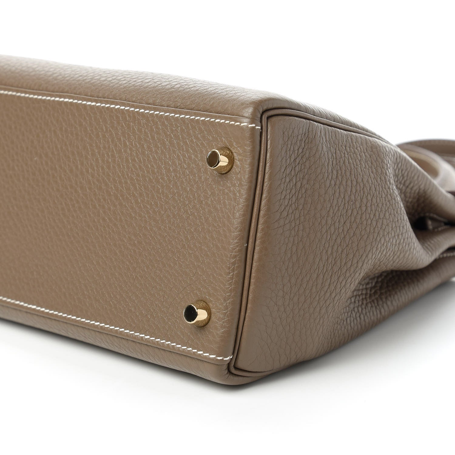 Hermes Taurillon Clemence Kelly Retourne 28 Etoupe 7 of 10