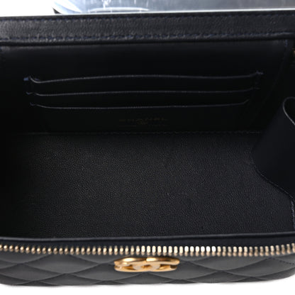 Chanel Lambskin Quilted Pick Me Up Vanity Case Navy 5 of 10