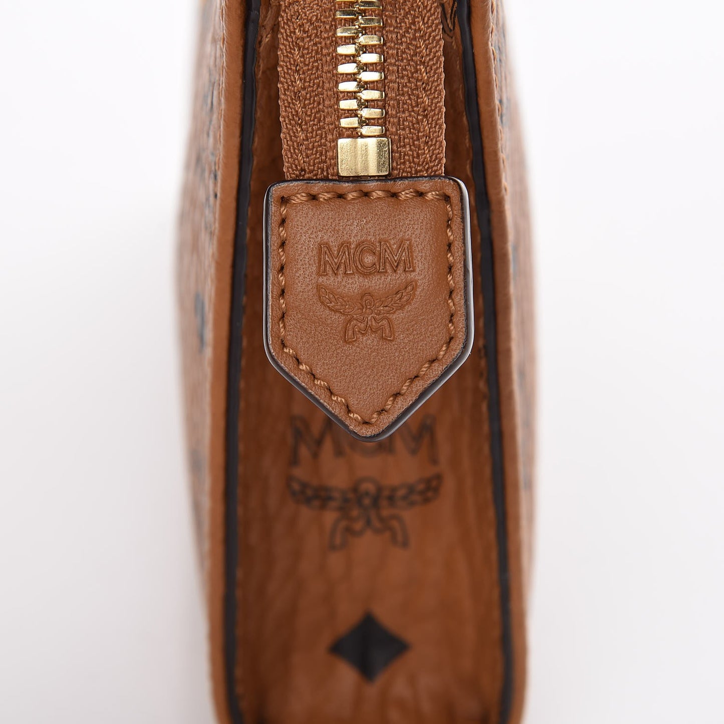 Visetos Small Zip Pouch Cognac