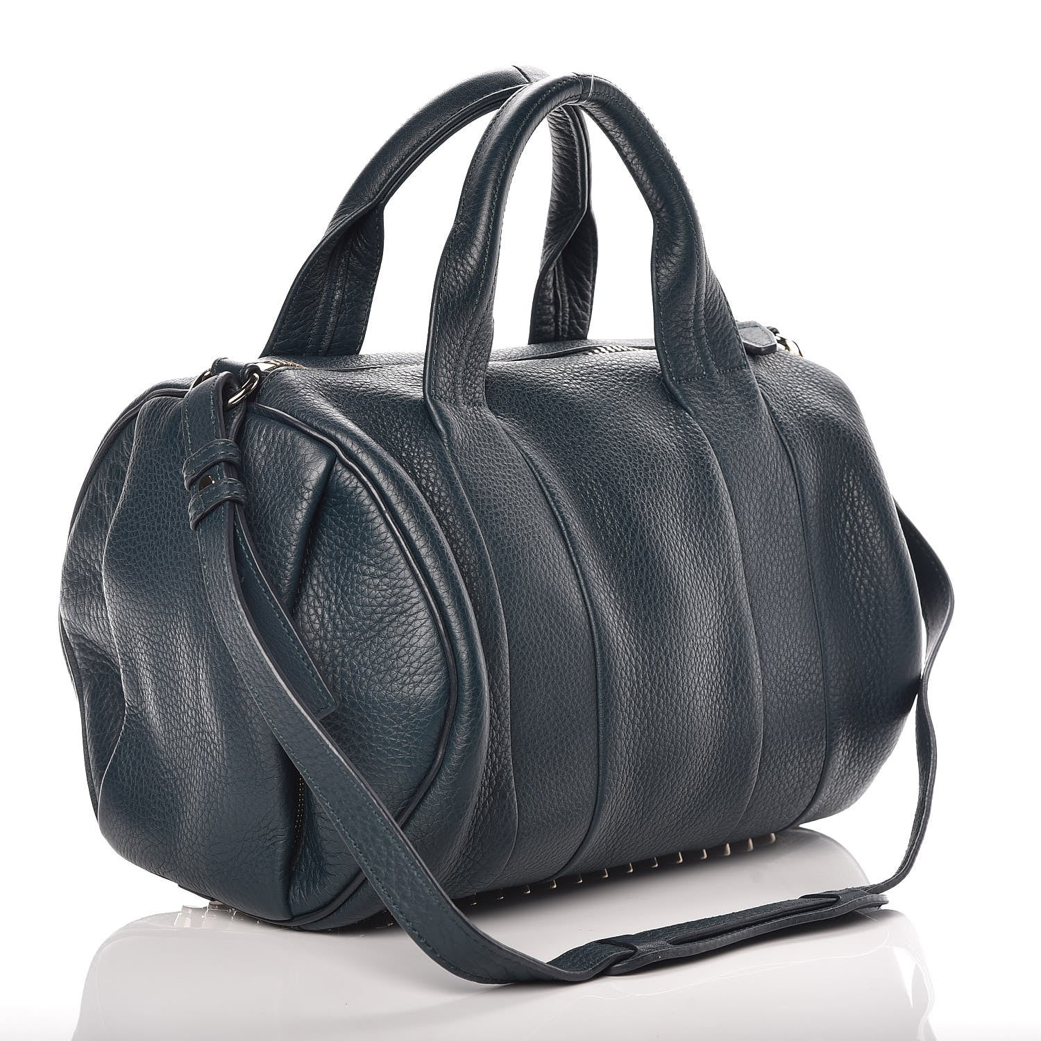Alexander Wang Lambskin Rocco Duffel Dark Argon Pale Gold Hardware 4 of 9