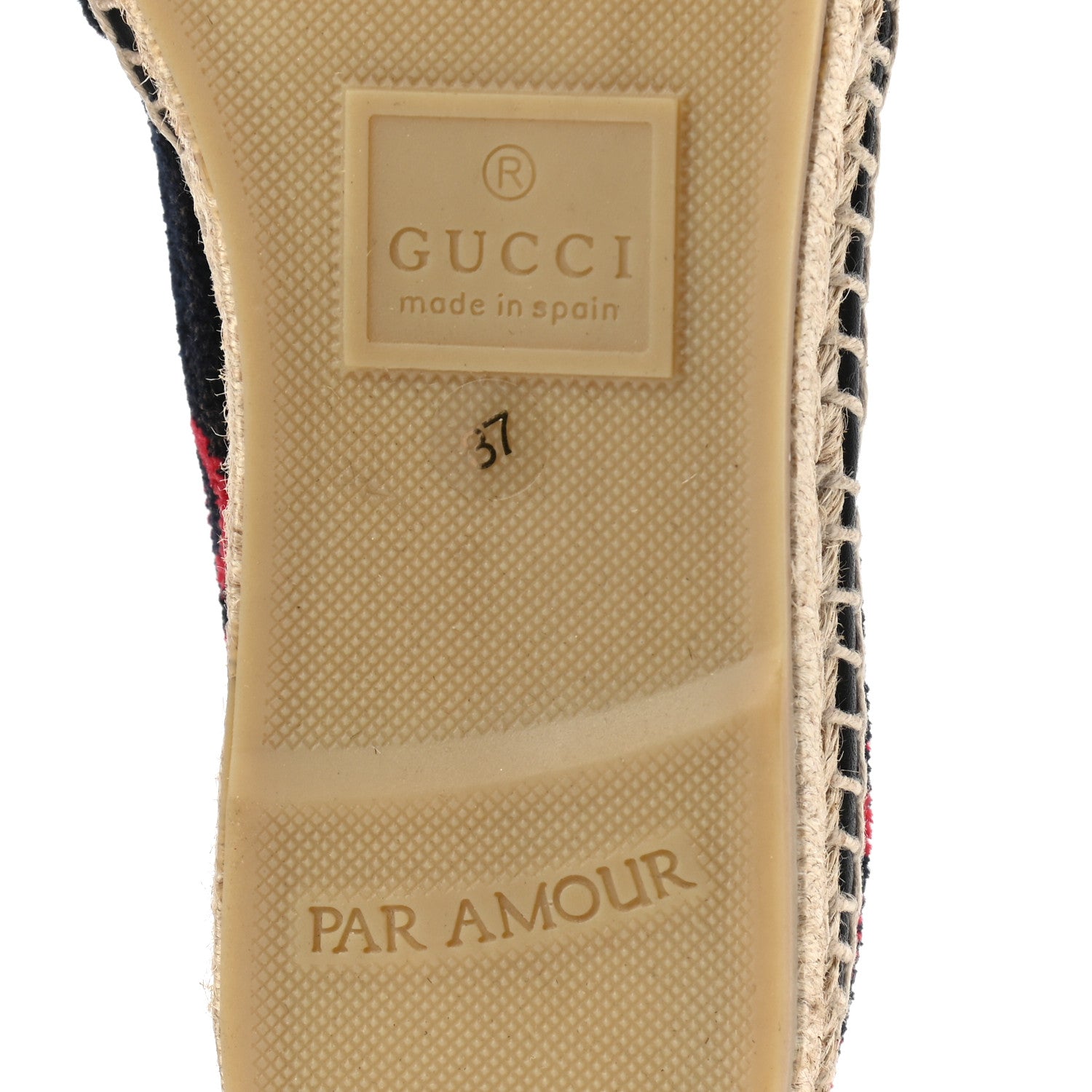 Gucci Terry Cloth GG Monogram Espadrilles 37 Blue Red 6 of 8