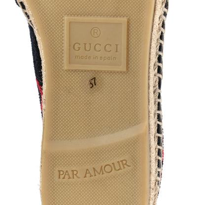 Gucci Terry Cloth GG Monogram Espadrilles 37 Blue Red 6 of 8