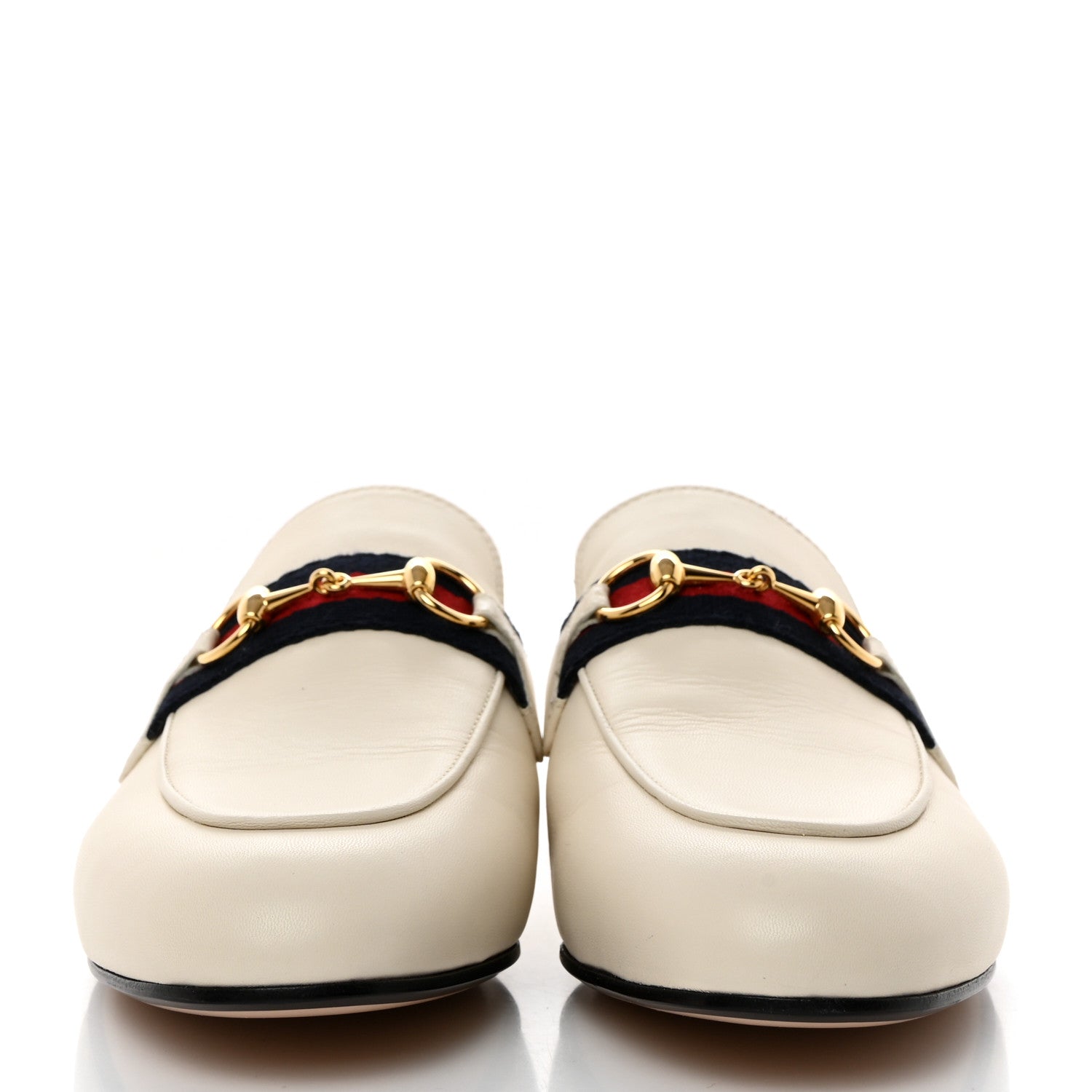 Gucci Malaga Kid Web Womens Princetown Slippers 37.5 Mystic White 2 of 10
