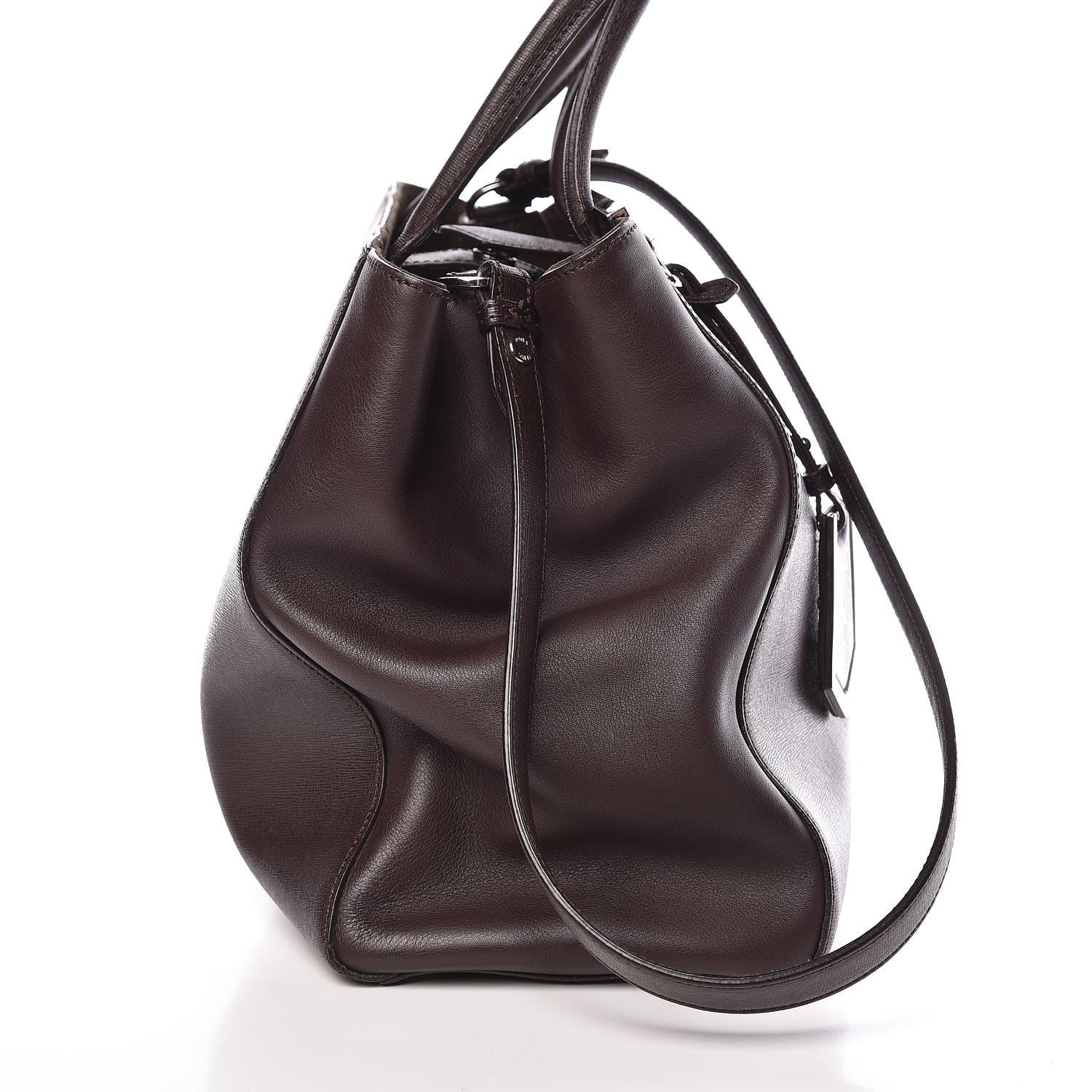 Fendi Vitello Elite Regular 2Jours Tote Caffe Noir 22 of 22