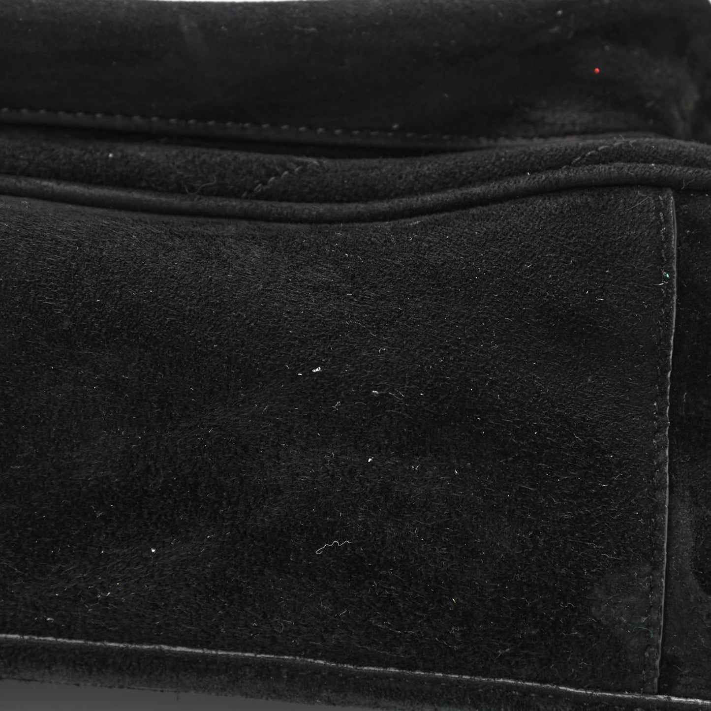 Suede Monogram Medium Niki Chain Satchel Black