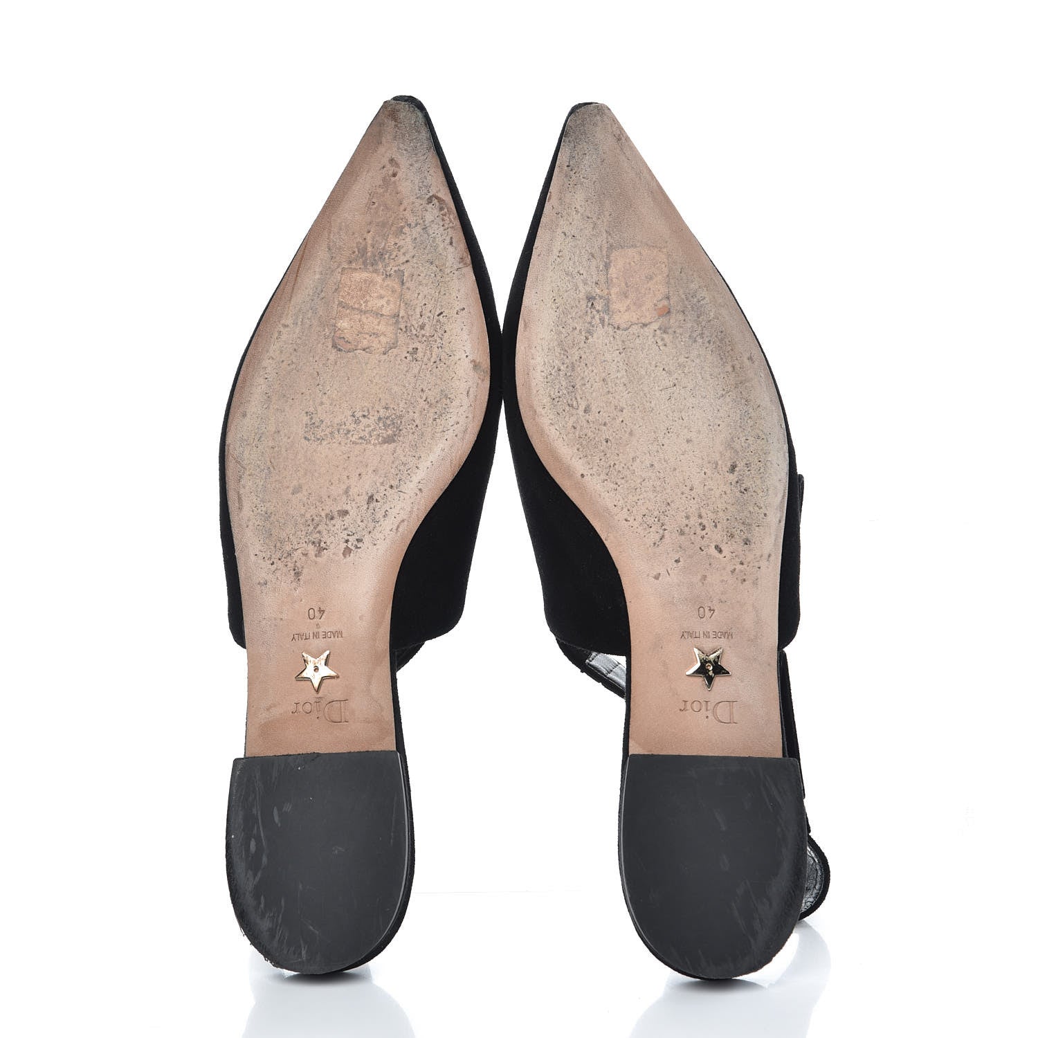 Christian Dior Suede Sweet D Sling-Back Ballet Flats 40 Black 5 of 7