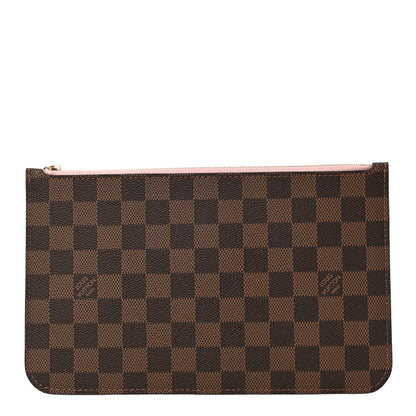 Louis Vuitton Damier Ebene Neverfull MM GM Pochette Rose Ballerine 1 of 10