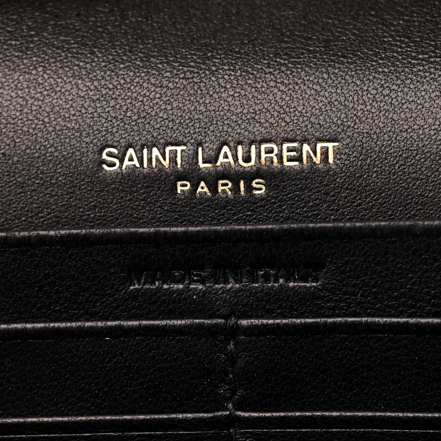 Lambskin Carre Quilted Cassandre Chain Wallet Black