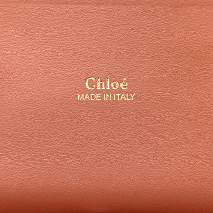 Chloe Calfskin Crocodile Embossed Small Aby Lock Chestnut Brown 6 of 8