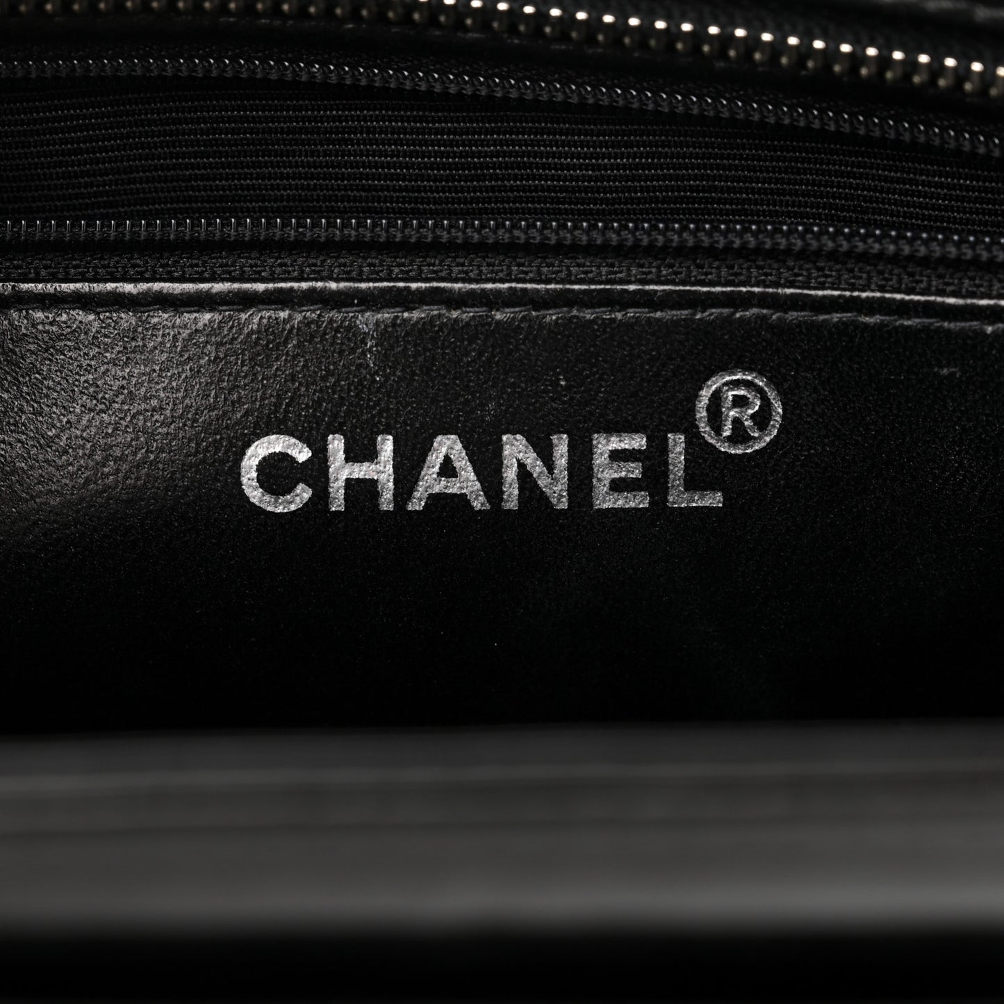 Patent CC Shoulder Bag Black