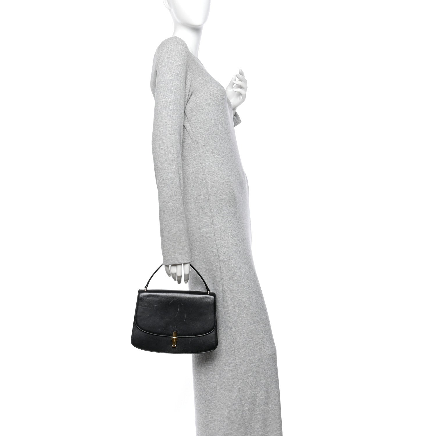 The Row Sleek Calfskin The Sofia 10 Top Handle  Black 2 of 14