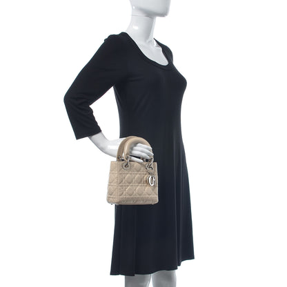 Christian Dior Lambskin Cannage Mini Lady Dior Light Beige 2 of 20