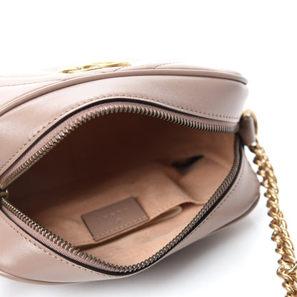 Gucci Calfskin Matelasse Mini GG Marmont Chain Shoulder Bag Porcelain Rose 5 of 10