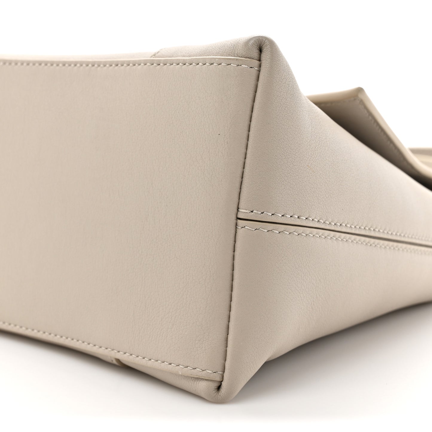 Semi Shiny Smooth Calfskin Small Downtown Shoulder Bag Cold Beige