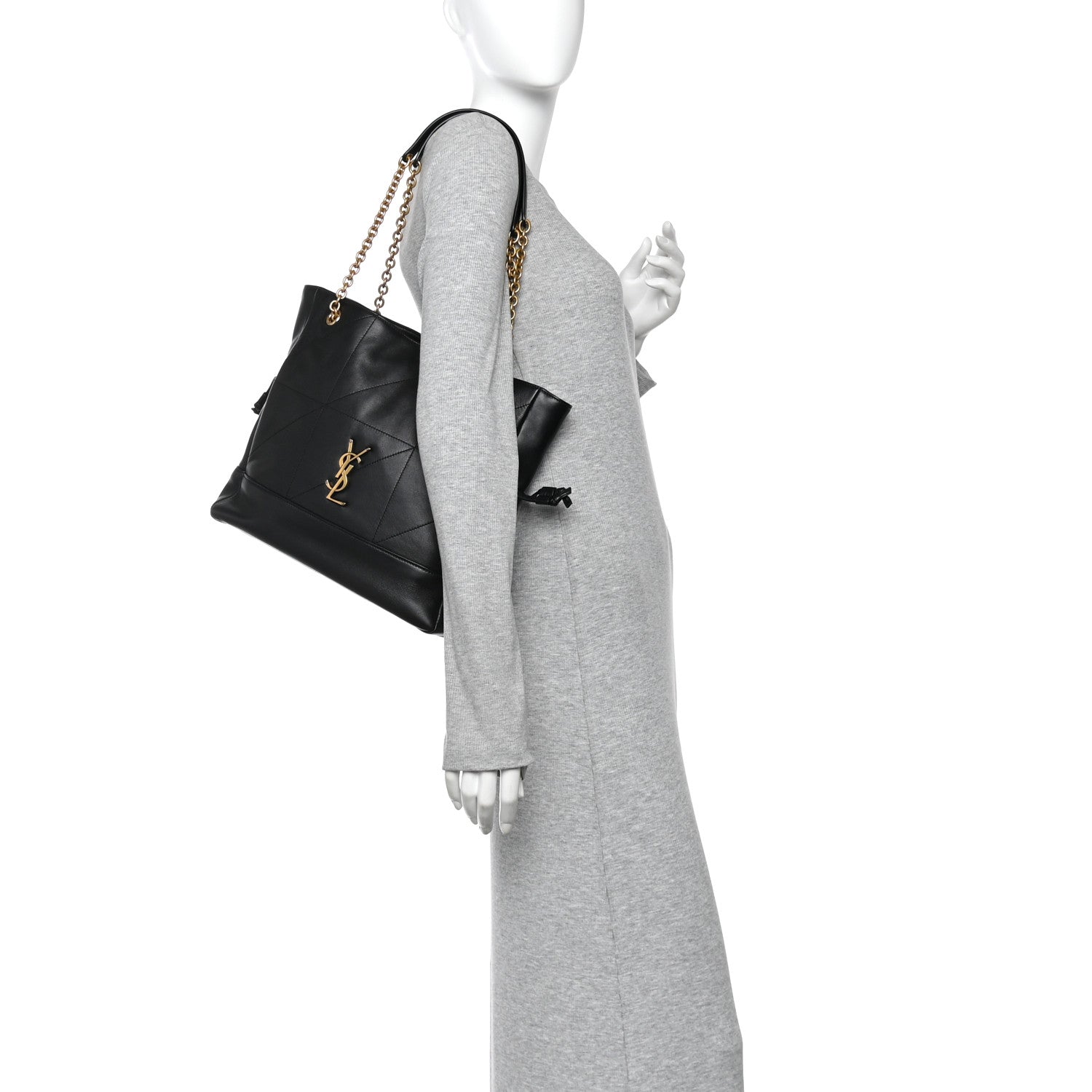 Saint Laurent Lambskin Small Jamie Shopping Tote Black 2 of 10