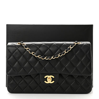 Chanel Lambskin Quilted Medium Double Flap Black 11 of 11