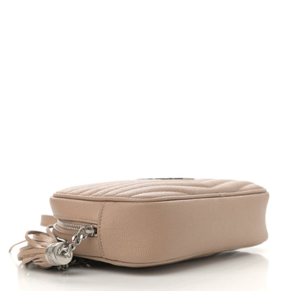 Saint Laurent Grain De Poudre Matelasse Monogram Mini Lou Camera Bag Dark Latte 4 of 13