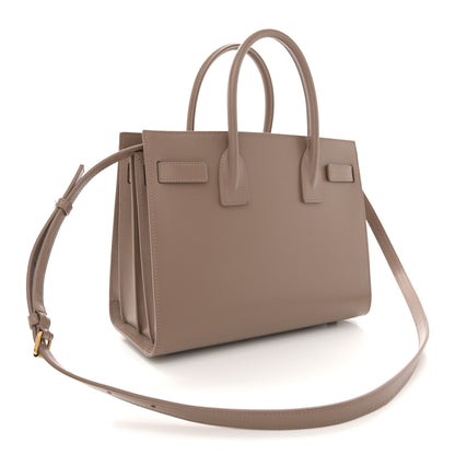 Saint Laurent Grained Calfskin Baby Sac De Jour Taupe 3 of 13