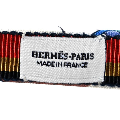 Hermes Silk Twill Voitures Exquises Elsa Headband Blue Jean 3 of 4