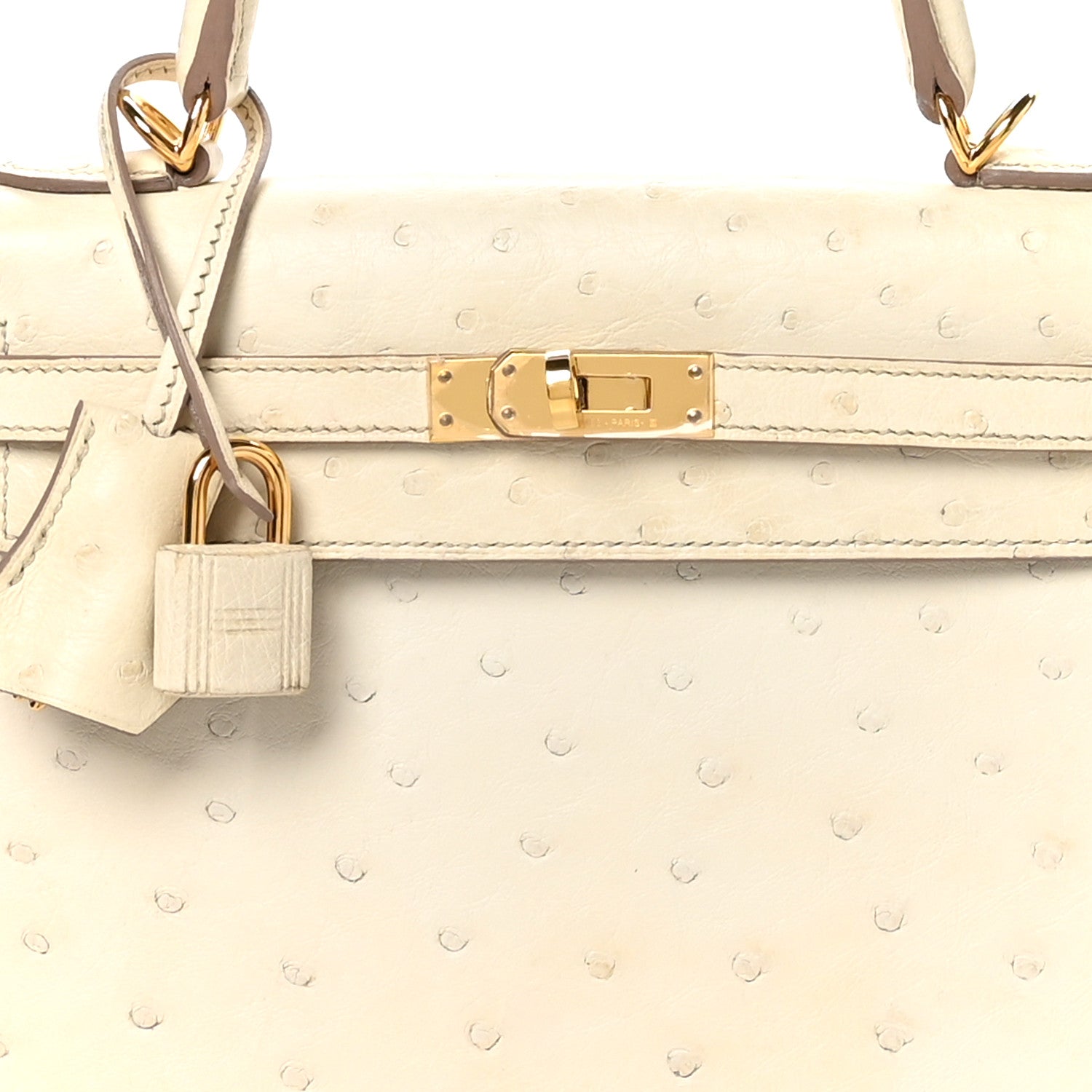 Hermes Ostrich Kelly Sellier 25 Beton 6 of 11